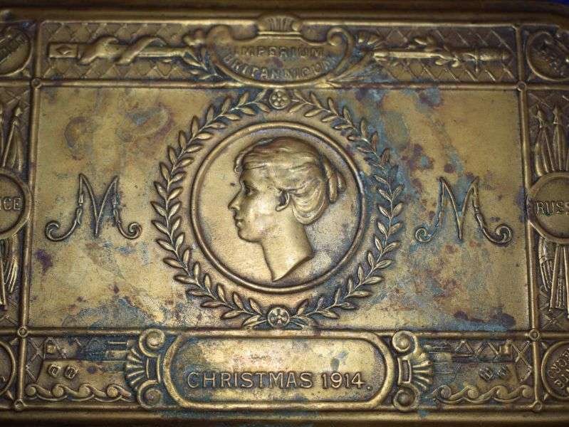 63) Good Original WW1 British Princess Mary Gift Tin Christmas 1914 In Good Condition — image 8