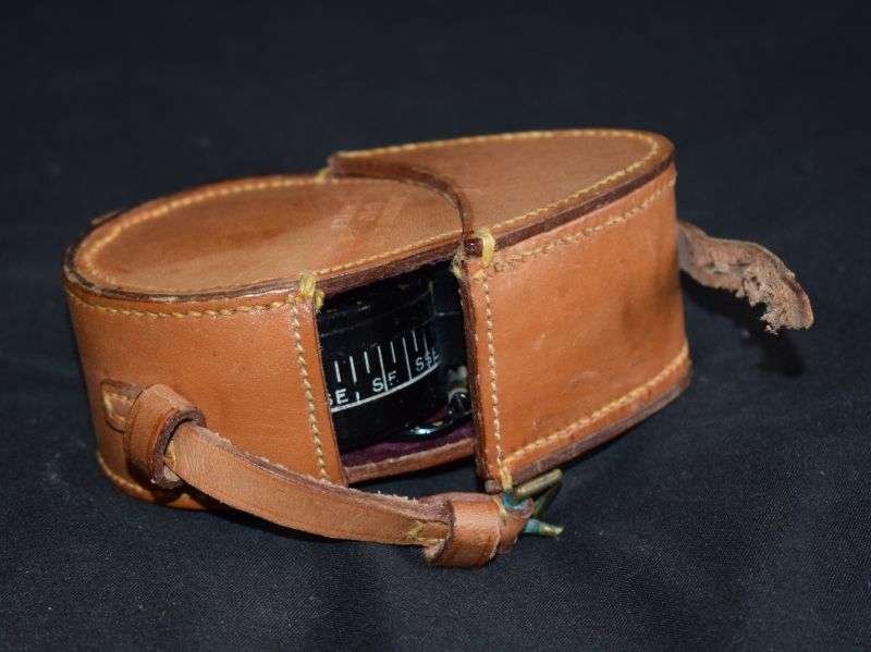 32) Nice Clean Original 1939 Dated Marching Compass in 1940 Dated Leather Case — image 14