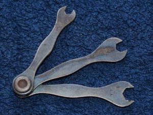 86) Small WW2 British Motorcycle Combination Spanner Set 3 spanners …