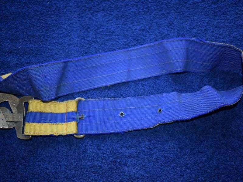 91) Nice Original Victorian British Indian Army Waist Belt & Locally Made Sand Cast Victorian Buckle — image 2