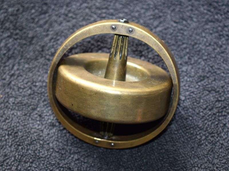 18) Early 1930s-WW2 German Nazi Marked Heavy Bronze/Brass Gyroscope From Torpedo? — image 4