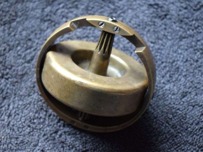 18) Early 1930s-WW2 German Nazi Marked Heavy Bronze/Brass Gyroscope From Torpedo? — image 7