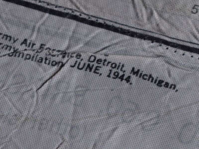 23) Tatty Original USAAF Silk/Rayon Escape Map C50/C51 British & French Guiana & Brazil 1944 — image 10