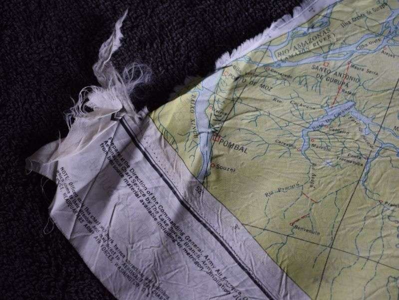 23) Tatty Original USAAF Silk/Rayon Escape Map C50/C51 British & French Guiana & Brazil 1944 — image 14