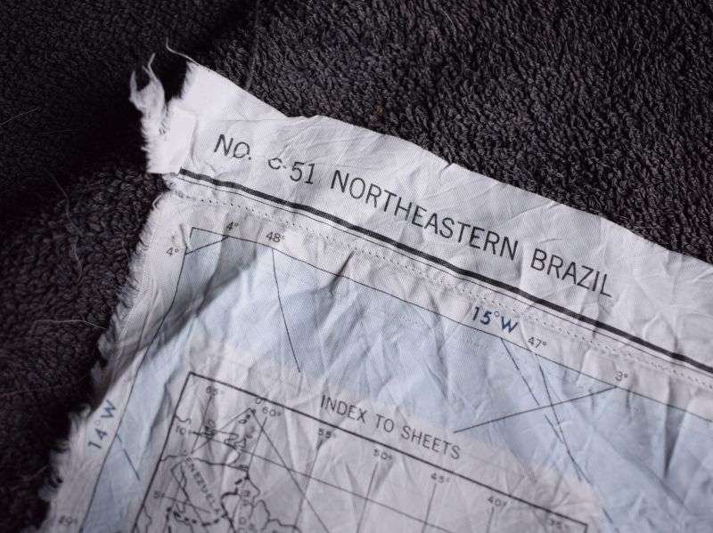 23) Tatty Original USAAF Silk/Rayon Escape Map C50/C51 British & French Guiana & Brazil 1944 — image 16