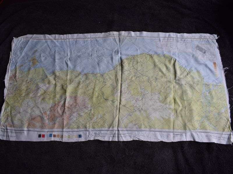 23) Tatty Original USAAF Silk/Rayon Escape Map C50/C51 British & French Guiana & Brazil 1944 — image 6