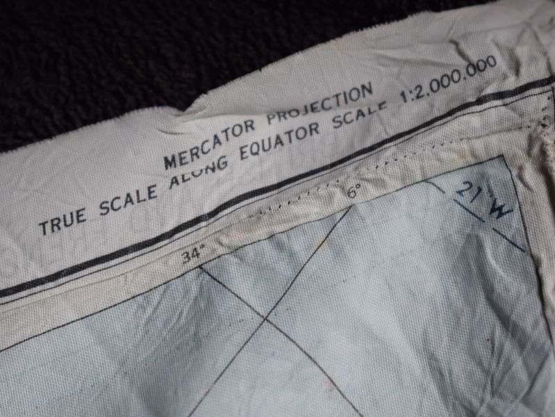 23) Tatty Original USAAF Silk/Rayon Escape Map C50/C51 British & French Guiana & Brazil 1944 — image 7