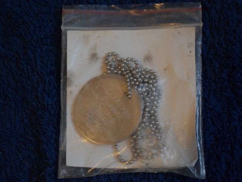 80) Mint Un Worn British RAF 1970s-1980s Issue Dog Tags in Original Packaging 4277978B Clarke C.J.G. — image 3