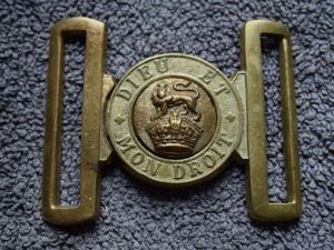 96) Interesting WW1 WW2 Kings Crown Buckle with Unusually Large …