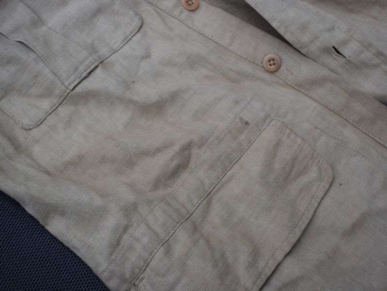 76) Original WW2 Indian Made British Army Khaki Aertex Bush Jacket 1943 — image 2