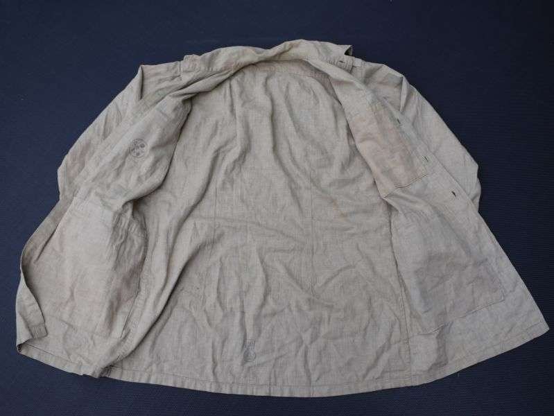 76) Original WW2 Indian Made British Army Khaki Aertex Bush Jacket 1943 — image 8