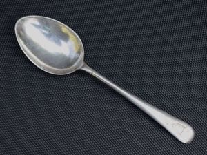63) Good Original Unissued WW2 NAAFI Marked Large Dessert Spoon