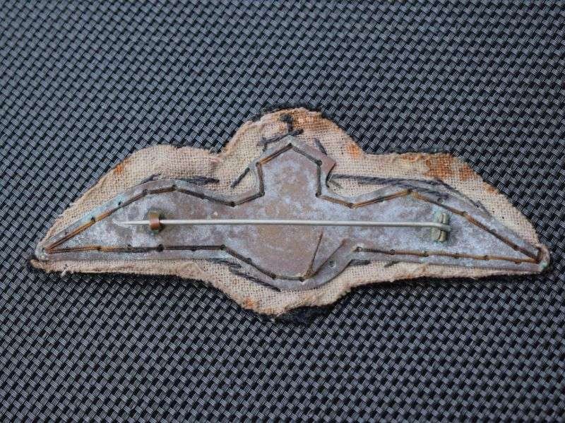 40) Lovely Original 1930s – WW2 RAF Tropical Issue Pin Back Pilots Wings — image 3
