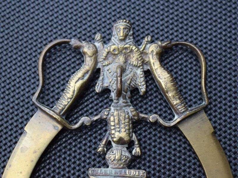 35) Excellent Original WW1 WW2 Indian Wall Hanging Souvenir Kings Royal Rifle Corps — image 6