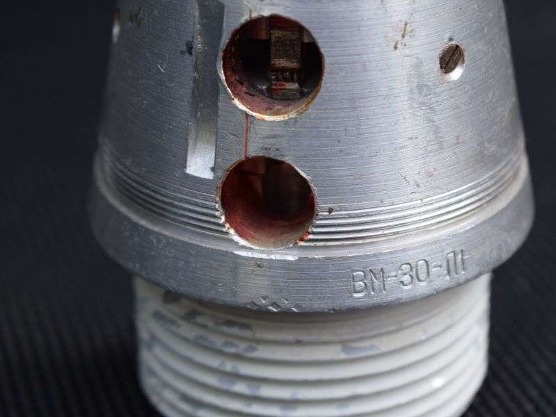 7) Excellent Original Vintage British Military Training Sectioned Russian? Artillery Shell Time Fuze BM-30 — image 3