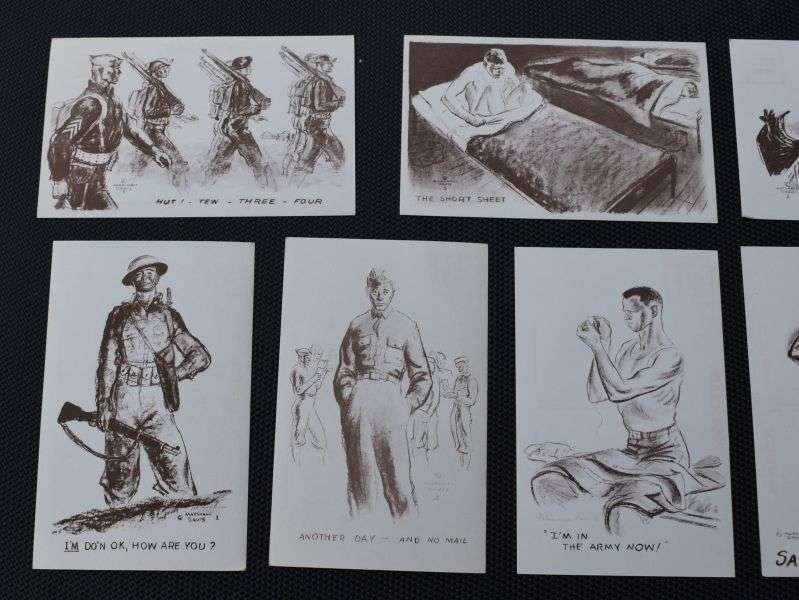 128) Excellent Original set of 10 WW2 US Army Issue Post Cards — image 5