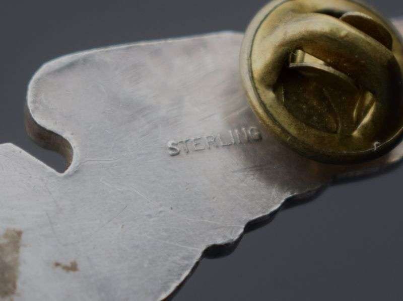 130) Post WW2 USAF Wings Sterling Silver Senior Flight Surgeon & Other Medical Wing — image 2