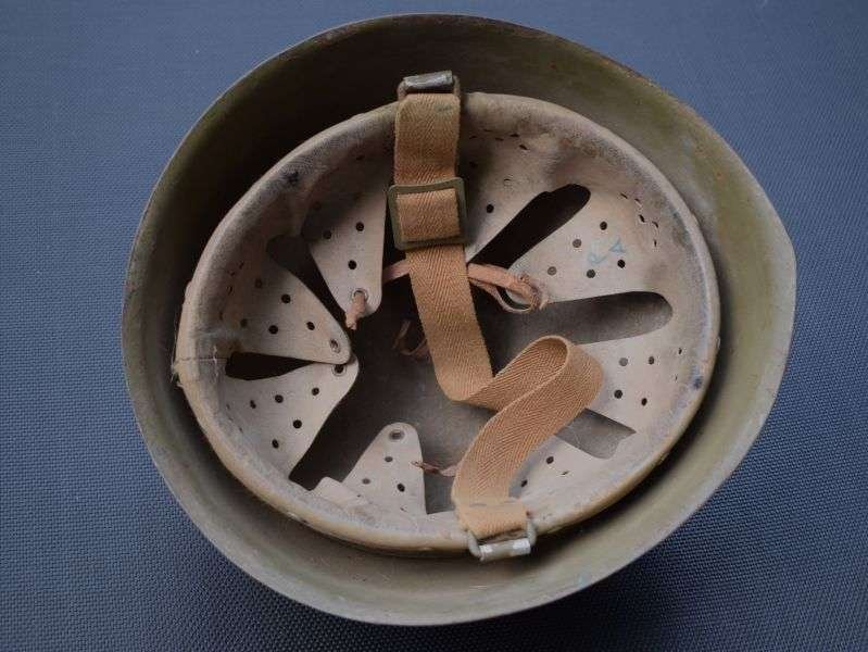 116) Excellent Original WW2 & Post War Issuer Italian Army Steel Helmet — image 4