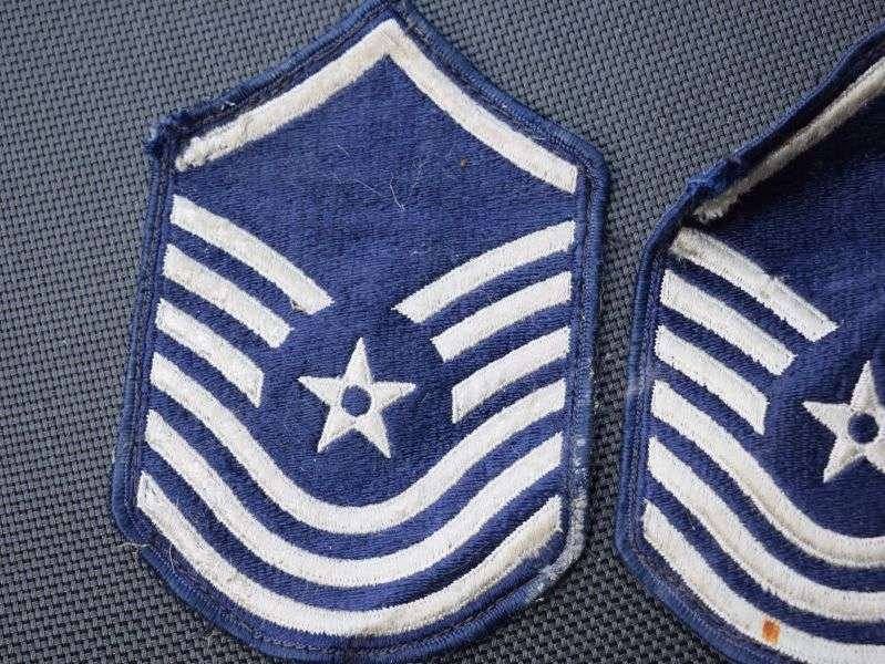 115) Post WW2 USAF Senior Master Sergent Cloth Insignia Rank Pair — image 3