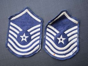 115) Post WW2 USAF Senior Master Sergent Cloth Insignia Rank …