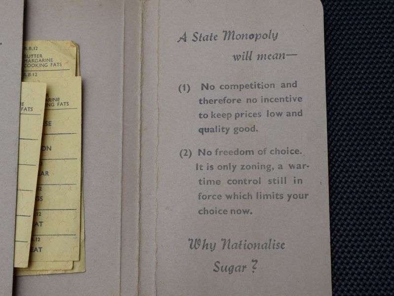 98) Good Original WW2 Era Tate & Lyle Ltd Complementary Ration Books Holder Wallet — image 2