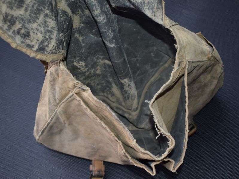 28) Well Used Original Vintage Canvas Fishing Bag? Haversack — image 8