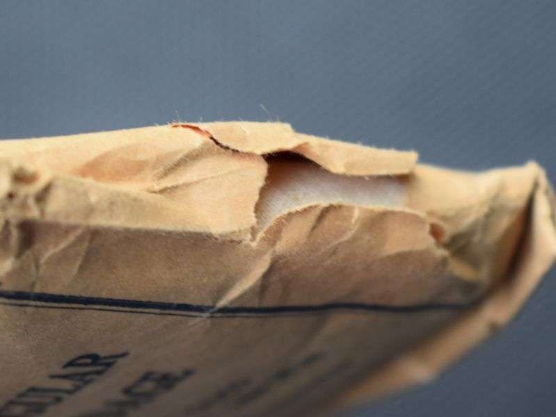 12) Good Un-issued WW2 British Military Issue HM Govt Grey Calico Triangular Bandage — image 3