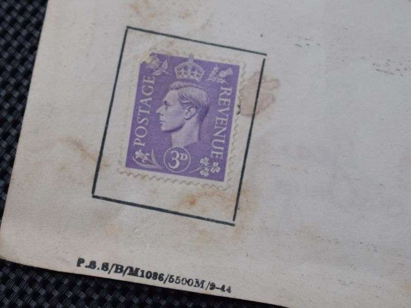 115) Interesting Original Large Christmas 1944 Greetings Sheet For Aerograph Photographic Card — image 2