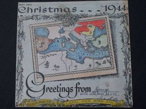 115) Interesting Original Large Christmas 1944 Greetings Sheet For Aerograph …