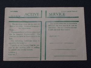 114) Original UnUsed WW2 British Military Active Service Postage Envelope