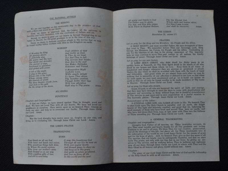 107) Large Wartime Eight Army Service Of Thanksgiving Programme — image 3