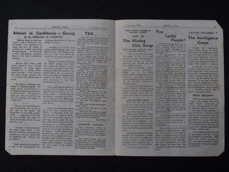 106) Good Original WW2 Royal Navy Small Newspaper Argosy Times Jan 12th 1943 — image 3