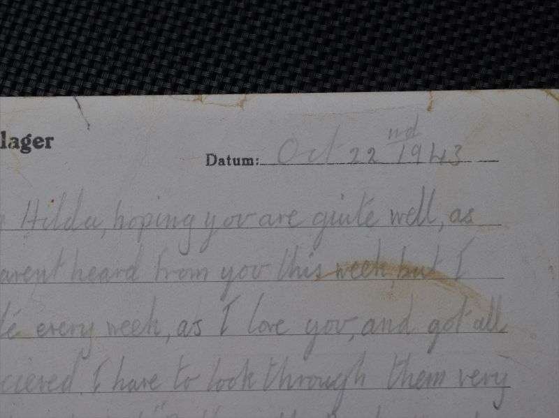 101) Original Used WW2 Prisoner of War Camp Issue Post Card Stalag VIIIB 1943 — image 2