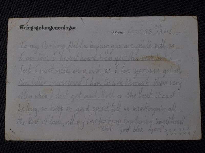 101) Original Used WW2 Prisoner of War Camp Issue Post Card Stalag VIIIB 1943 — image 3