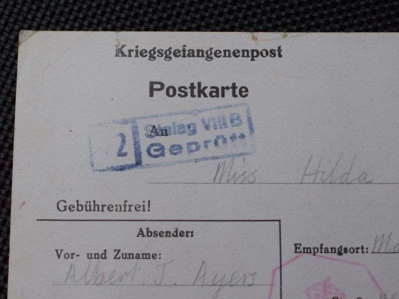 101) Original Used WW2 Prisoner of War Camp Issue Post Card Stalag VIIIB 1943 — image 6