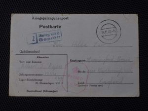 101) Original Used WW2 Prisoner of War Camp Issue Post …