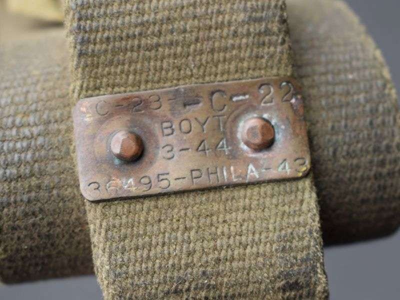 99) Original WW2 US Army Signals Lineman's Pole Climbing Leg Spikes & Harness Waist Belt 1944 — image 10