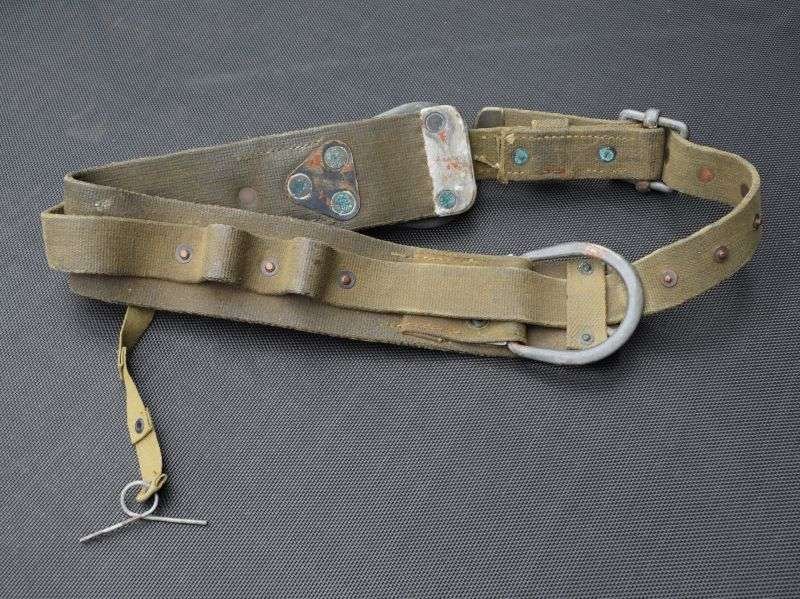 99) Original WW2 US Army Signals Lineman's Pole Climbing Leg Spikes & Harness Waist Belt 1944 — image 12