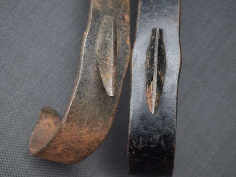 99) Original WW2 US Army Signals Lineman's Pole Climbing Leg Spikes & Harness Waist Belt 1944 — image 6