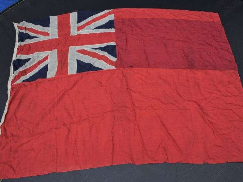 94) Excellent Original Large WW1 WW2 Merchant Navy Red Ensign Ships Flag — image 11