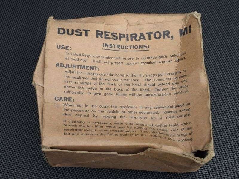 82) Excellent Unissued WW2 US Military Drivers Dust Respirator M1 in Issue Box 1942 — image 11