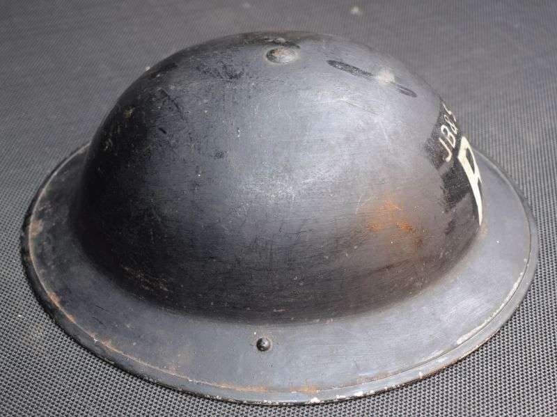 78) Excellent Original WW2 Home Front JB&S Factory Rescue Party Steel Helmet 1939 — image 11