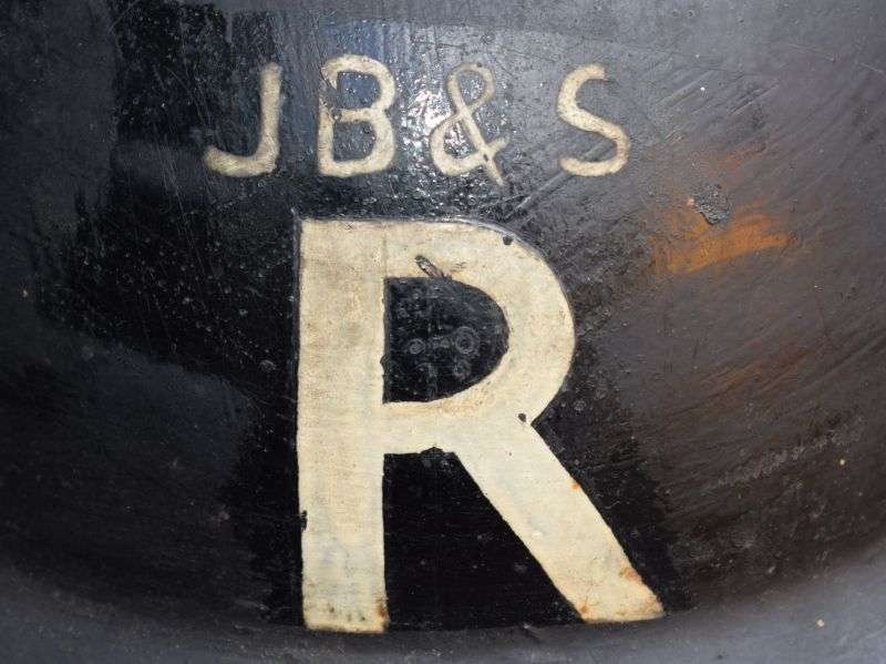 78) Excellent Original WW2 Home Front JB&S Factory Rescue Party Steel Helmet 1939 — image 14
