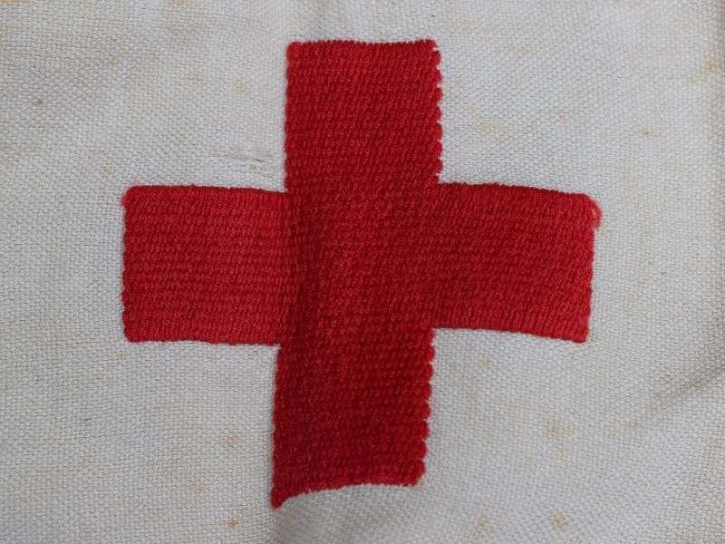 67) Good Used Original WW1 WW2 German Military Medics Armband — image 4