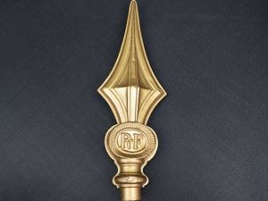 52) Original WW1 WW2 French RF Flag Pole Finial Flag …