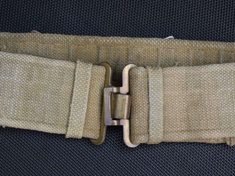 39) Good Size L WW2 1937 Pattern Economy Webbing Waist Belt 1943 — image 7