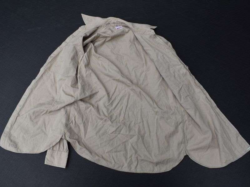 27) Original WW2 US Army Officers Khaki Cotton Shirt Staff Sgt 2nd Army — image 10