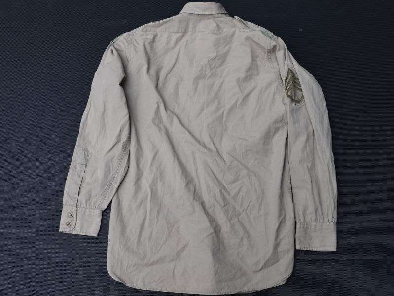 27) Original WW2 US Army Officers Khaki Cotton Shirt Staff Sgt 2nd Army — image 3