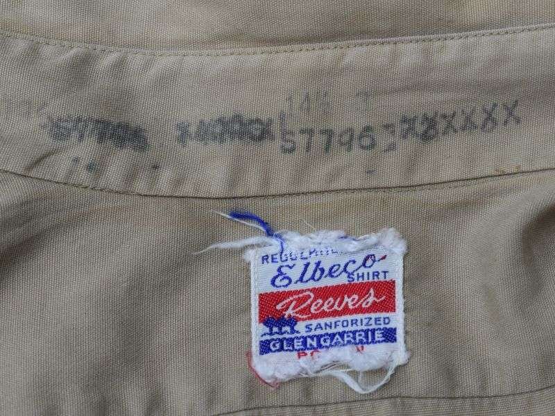 27) Original WW2 US Army Officers Khaki Cotton Shirt Staff Sgt 2nd Army — image 7