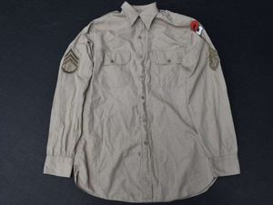27) Original WW2 US Army Officers Khaki Cotton Shirt Staff …
